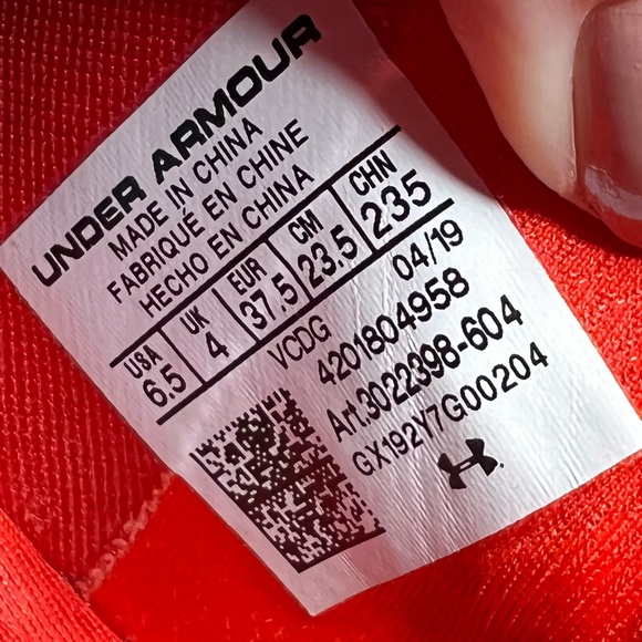 Under Armour Project Rock 2 HOVR Sneakers in Anthem Red Halo Gray - Picture 9 of 9